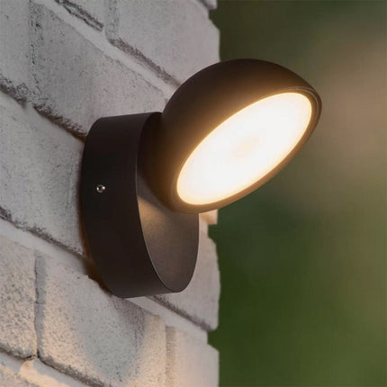 Applique a led da esterno 12 watt con teconologia cct 3 tonalità di luce lampada da parete bianco o grigio - enzoled