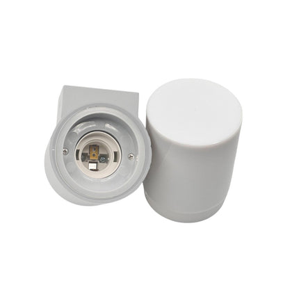 Applique da esterno da parete lampada da muro per balconi terrazzi attacco E27 IP54  bianco o grigio - enzoled