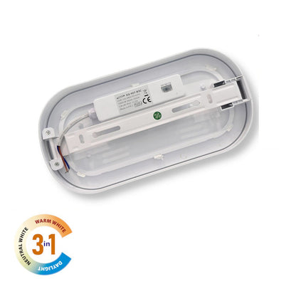 Applique da parete ovale a led 23 watt plafoniera da soffitto per balconi giardino IP54 CCT switch - enzoled