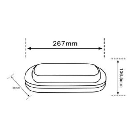 Applique da parete ovale a led 23 watt plafoniera da soffitto per balconi giardino IP54 CCT switch - enzoled