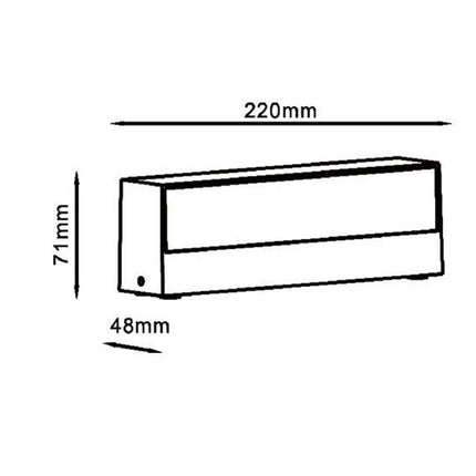 Applique led da esterno a doppia emissione up & down 14 watt tecnologia cct 3 tonalità di luce IP65 - enzoled