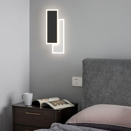 Applique a led 15 watt con tecnologia cct tre colorazioni di luce con switch lampada da parete moderna - enzoled