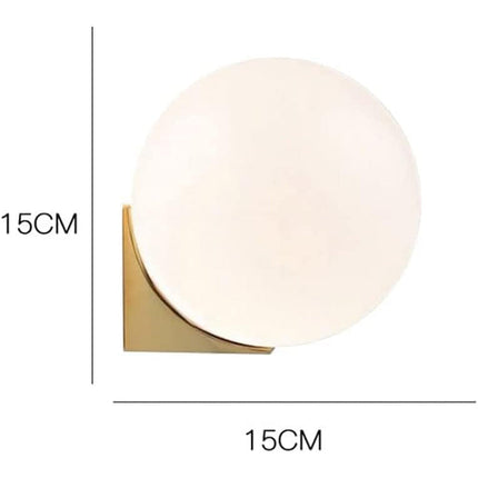 Applique a parete bronzo con sfera in vetro lampada da muro minamalista con attacco G9 - enzoled