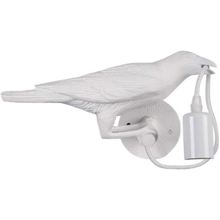 Applique da muro decorativo a forma di corvo lampada da parete con attacco e27 - enzoled