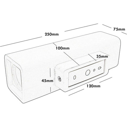 Applique da parete doppia emissione in gesso a cubo verniciabile con attacco gu10 110x70mm poratafaretto UP & DOWN - enzoled