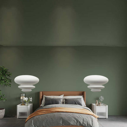 Applique da parete in gesso ovale con onde verniciabile lampada da muro con attacco g9 moderno - enzoled