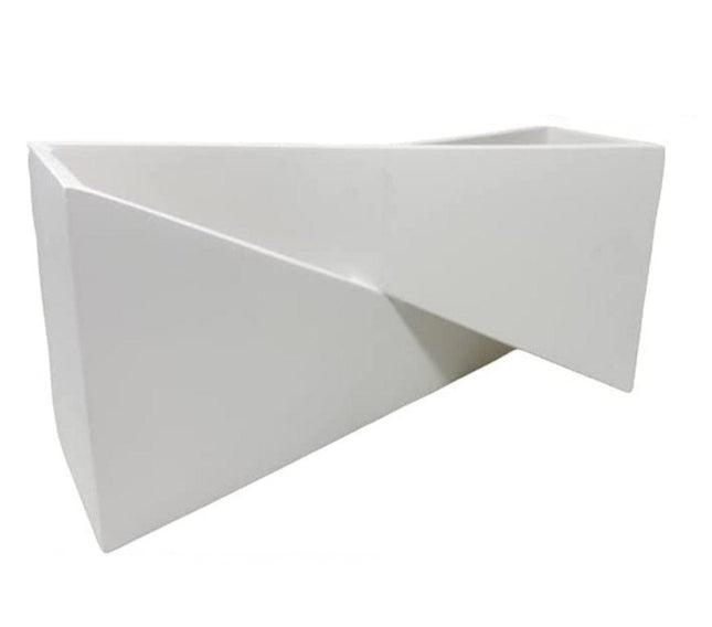 Applique da parete in gesso rettangolare incrociato doppia emissione up e down lampada contemporanea con attacco g9 - enzoled