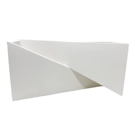 Applique da parete in gesso rettangolare incrociato doppia emissione up e down lampada contemporanea con attacco g9 - enzoled