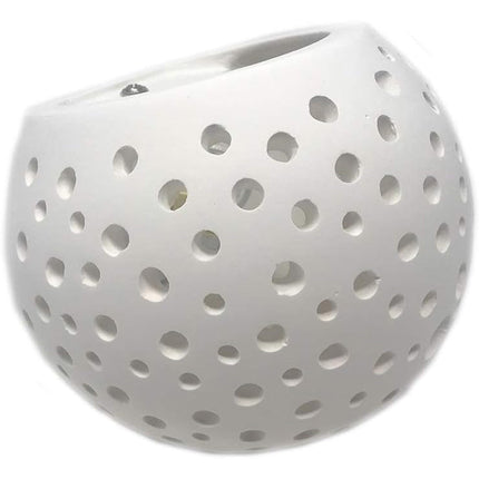 Applique da parete in gesso tondo a doppia emissione luminosa up e down verniciabile lampada contemporanee con attacco g9 - enzoled