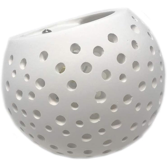 Applique da parete in gesso tondo a doppia emissione luminosa up e down verniciabile lampada contemporanee con attacco g9 - enzoled