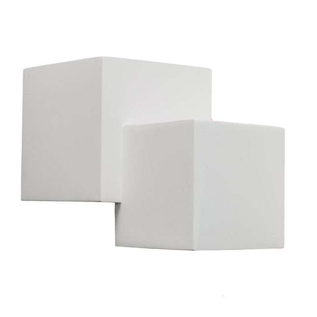 Applique in gesso ultra moderno due cubi a doppia emissione di luce up & up e down lampada contemporanea con attacco G9 - enzoled