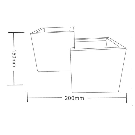 Applique in gesso ultra moderno due cubi a doppia emissione di luce up & up e down lampada contemporanea con attacco G9 - enzoled