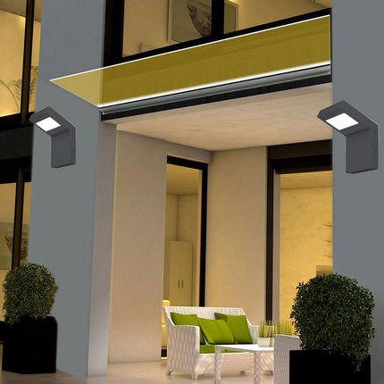 Lampione da giardino o applique da parete a led ultra moderno 10 watt IP54 luce naturale 4000k - enzoled
