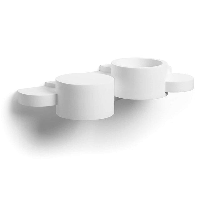 Applique da parete in gesso moderno doppia emissione up e down lampada contemporanea con attacco g9 per corridoio salone - enzoled