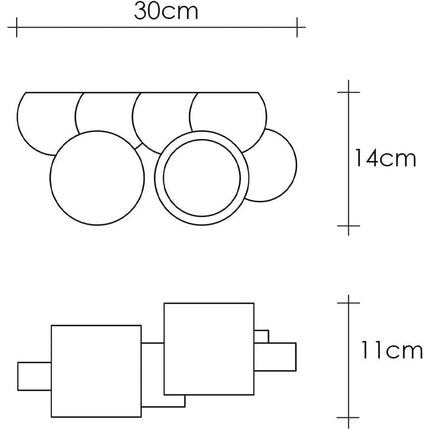 Applique da parete in gesso moderno doppia emissione up e down lampada contemporanea con attacco g9 per corridoio salone - enzoled