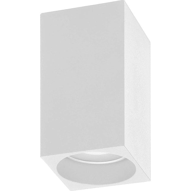Applique da soffitto portafaretto in gesso a cubo verniciabile con attacco gu10 110x70mm supporto per faretti - enzoled
