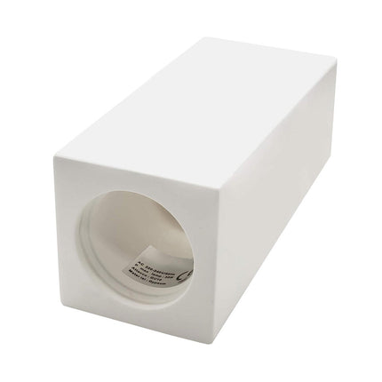 Applique da soffitto portafaretto in gesso a cubo verniciabile con attacco gu10 110x70mm supporto per faretti - enzoled