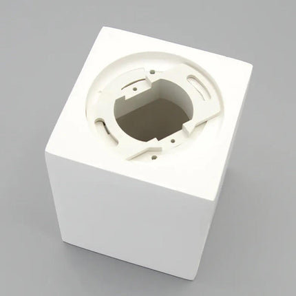 Applique da soffitto portafaretto in gesso a cubo verniciabile con attacco gu10 110x70mm supporto per faretti - enzoled