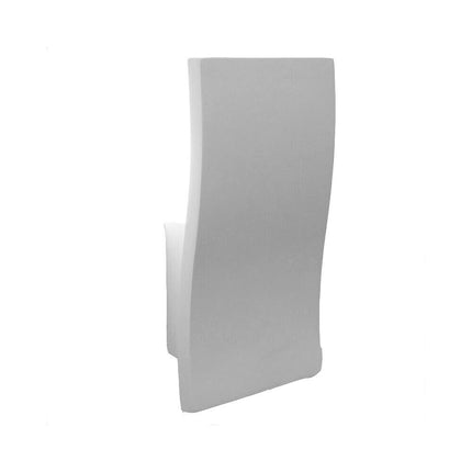 Applique in gesso rettangolare ondulato lampada da parete verniciabile attacco e14 per casa - enzoled