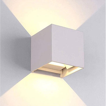 Applique da parete LED COB 12 watt bianco per esterno impermeabile IP55 luce fredda calda naturale 6000k 3000k 4000k lampada doppia emissione luminosa UP & DOWN - enzoled
