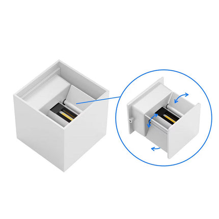 Applique da parete LED COB 12 watt bianco per esterno impermeabile IP55 luce fredda calda naturale 6000k 3000k 4000k lampada doppia emissione luminosa UP & DOWN - enzoled