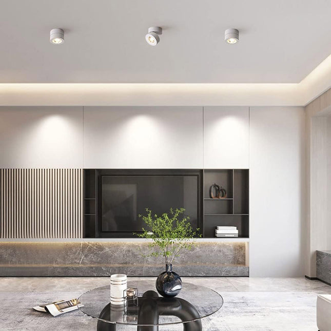 Applique orientabile 1 led cob moderno 7 watt lampada da muro parete soffitto bianco luce fredda 6500k calda 3000k naturale 4000k - enzoled