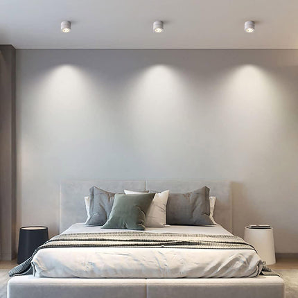 Applique orientabile 1 led cob moderno 7 watt lampada da muro parete soffitto bianco luce fredda 6500k calda 3000k naturale 4000k - enzoled