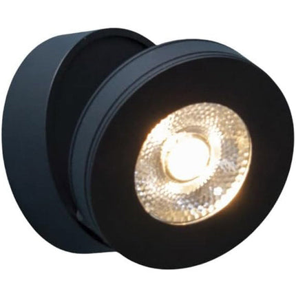 Applique orientabile 1 led cob moderno 7 watt lampada da muro parete soffitto nero luce fredda 6500k calda 3000k naturale 4000k - enzoled
