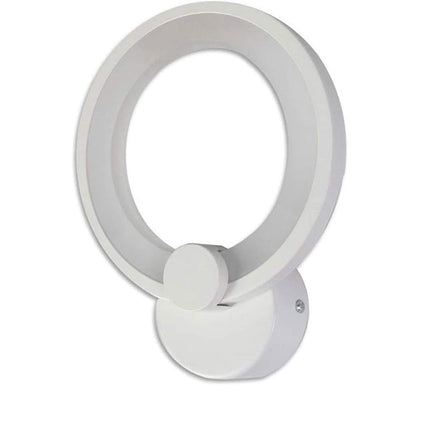 Applique a led a forma di cerchio 10 watt lampada da comodino a parete lumetto abat jour luce naturale 4000k e calda 3000k - enzoled