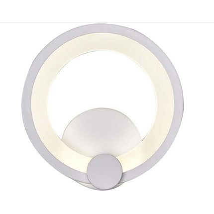 Applique a led a forma di cerchio 10 watt lampada da comodino a parete lumetto abat jour luce naturale 4000k e calda 3000k - enzoled