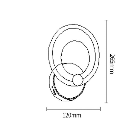 Applique a led a forma di cerchio 10 watt lampada da comodino a parete lumetto abat jour luce naturale 4000k e calda 3000k - enzoled