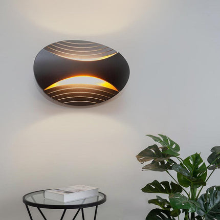 Applique a parete doppia emissione 6 watt a led lampada da muro ovale 3 modalità di luce calda fredda e naturale ( - enzoled