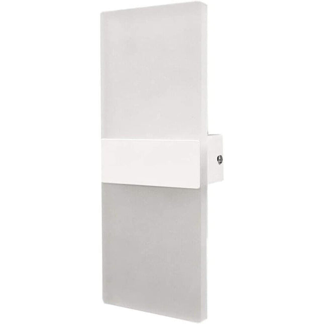 Applique moderno a led rettangolare 10 watt da parete doppia emissione lampada da interno 3 colorazione di luce - enzoled
