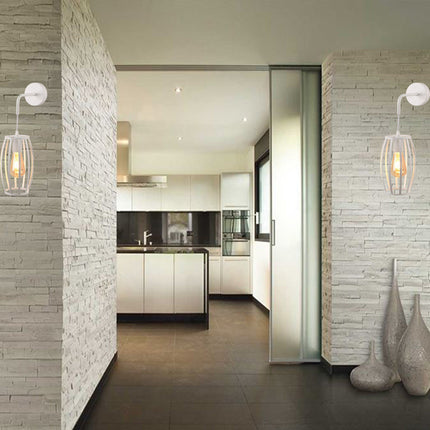 Applique da parete pendente di forma di ovale 3D stile minimal con portalampada E27 - enzoled