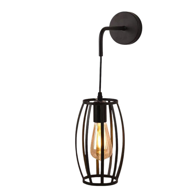 Applique da parete pendente di forma di ovale 3D stile minimal con portalampada E27 - enzoled