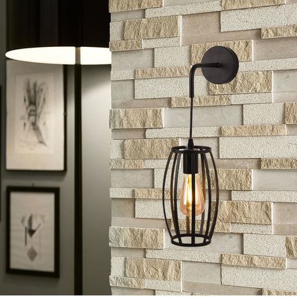 Applique da parete pendente di forma di ovale 3D stile minimal con portalampada E27 - enzoled