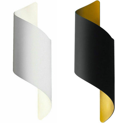 Applique moderno a spirale da parete doppia emissione di luce up e down 1 portalampada g9 in alluminio per interni - enzoled