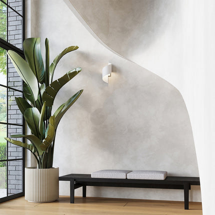 Applique moderno a spirale da parete doppia emissione di luce up e down 1 portalampada g9 in alluminio per interni - enzoled
