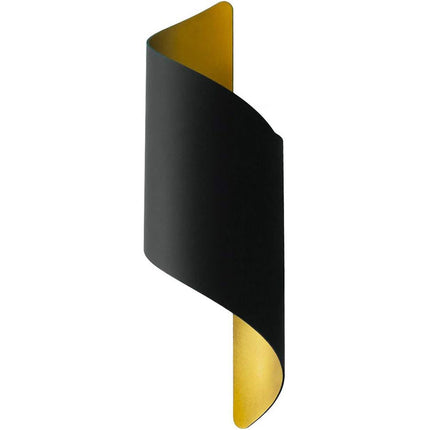 Applique moderno a spirale da parete doppia emissione di luce up e down 1 portalampada g9 in alluminio per interni - enzoled