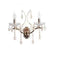 Applique a candelabro 2 bracci con pendenti a gocce di cristallo in acrilico stile retrò attacco E14 oro - enzoled