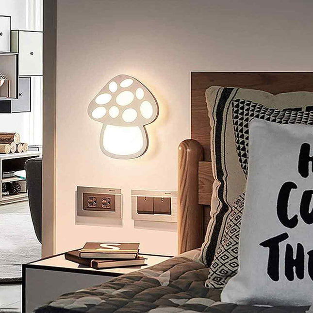 Applique a led a forma di fungo lampada da parete decorativa 9 watt 3 colorazione di luce lumetto abat jou - enzoled