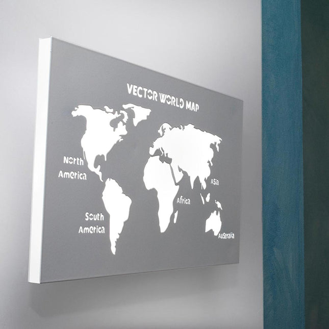 Applique a led moderno da parete retroilluminato lampada planisfero 13 watt 3 colorazione di luce - enzoled