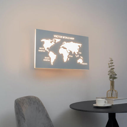 Applique a led moderno da parete retroilluminato lampada planisfero 13 watt 3 colorazione di luce - enzoled