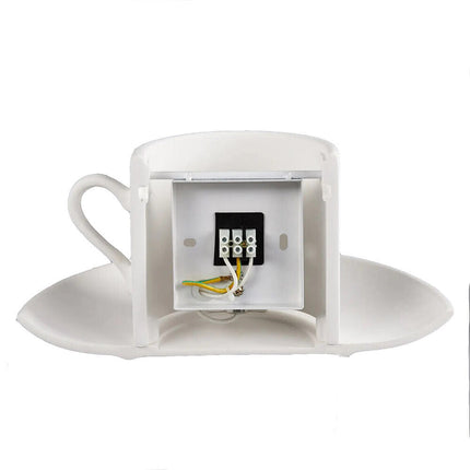 Applique in gesso a forma di tazza da caffè lampada a parete verniciabile attacco g9 - enzoled