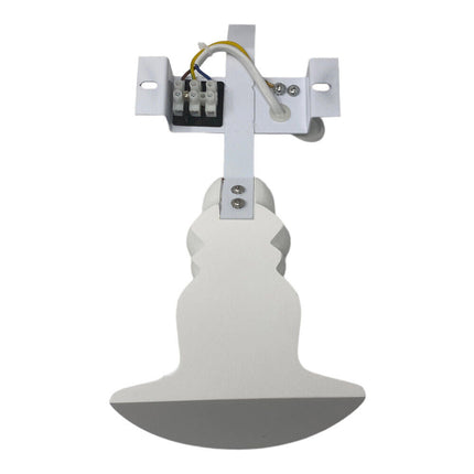 Applique in gesso a forma lume lampada a parete verniciabile lumetto attacco e14 - enzoled