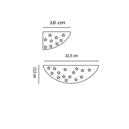 Applique in gesso mezza luna traforato verniciabile lampada da parete contemporanea attacco R7S - enzoled