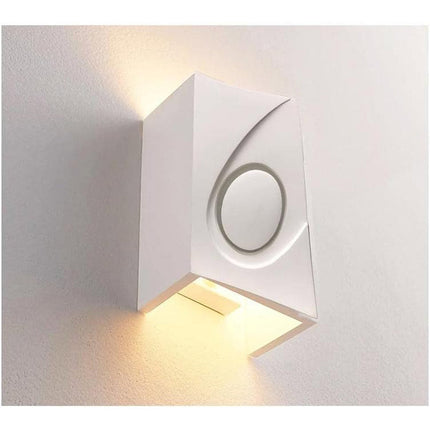 Applique in gesso ultra moderno rettangolare a doppia emissione di luce up & up e down lampada contemporanea con attacco G9 - enzoled