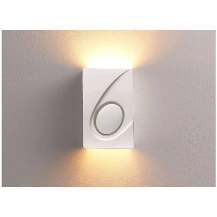 Applique in gesso ultra moderno rettangolare a doppia emissione di luce up & up e down lampada contemporanea con attacco G9 - enzoled