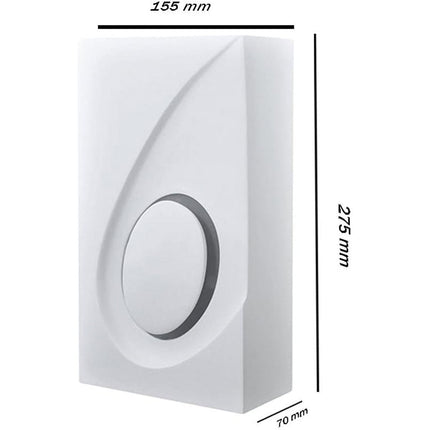 Applique in gesso ultra moderno rettangolare a doppia emissione di luce up & up e down lampada contemporanea con attacco G9 - enzoled