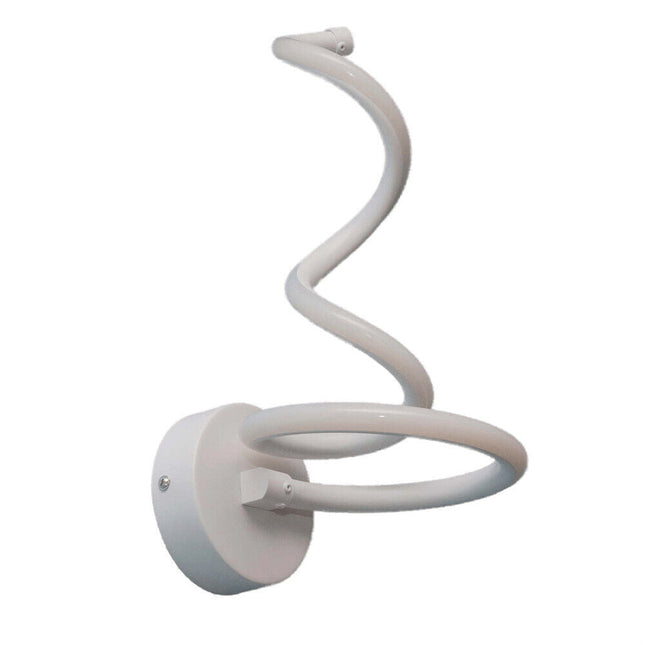 Applique moderno spirale a led 12 watt da parete lumetto abat jour lampada da interno 3 colorazione di luce - enzoled